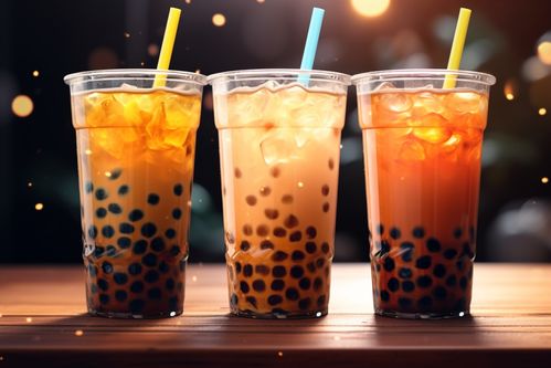 浓郁的珍珠奶茶饮品摄影图片 创意海报